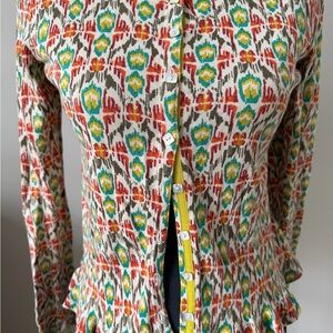 Sundance Colorful Patterned Button-Up Cardigan Small
